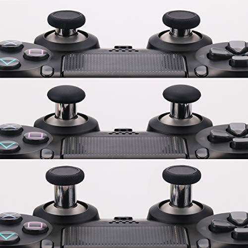 YoRHa 8 en 1 Metal magnético Thumbsticks Analog Sticks Joysticks Reparación de repuesto Kits(negro) para PS4/Slim/Pro & Xbox One/Elite/X/S Mando con Destornilladores