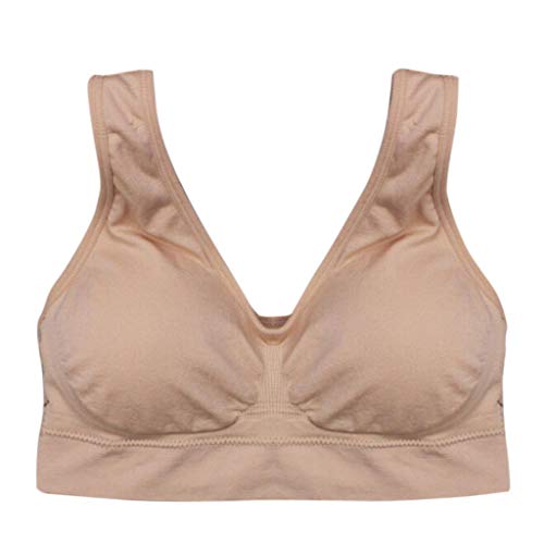 Youliy - Sujetador deportivo para mujer, sin acolchado, sin costuras, para yoga, fitness