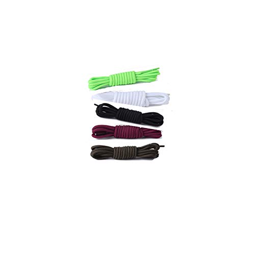 yoyosales 5 pairs thick round shoelaces tooling Martin boots for men women hiking shoes hightop boots outdoor shoes basketball shoe laces online 120cm
