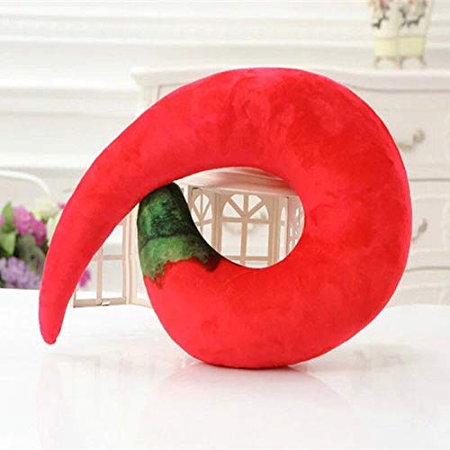 Yqs Almohada de Viaje Portátil en Forma de U Almohada for Cuello Camarón Regalo Viaje 3D Pan Pimienta Berenjena Tipo Almohadilla del hogar del Recorrido decoración de la Oficina Confort Almohada