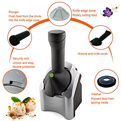 YRX Máquina automática de Hacer Helados Postre de Fruta congelada eléctrica Máquina de prensado de Helado Exprimidor de batido de Yogurt congelado