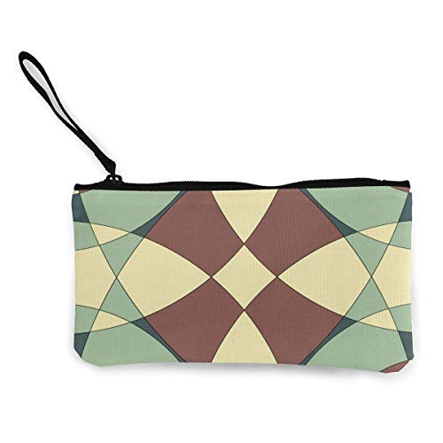 Yuanmeiju Mural Medieval sin Costuras Fondo Vintage Cartera de Lona Exquisitos monederos El Monedero de Lona pequeño se USA para Guardar Monedas, identificación y Otros