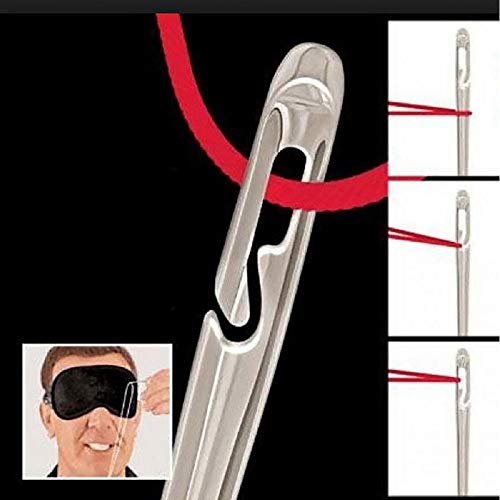 YUE QIN 12 Piezas Aguja de Ojo Grande Agujas de Costura Agujas Coser a Mano,de Agujas Costura Zurcido Agujas de Ojo Grandes para Costura de Bordad(con Cajas de Agujas de Madera)