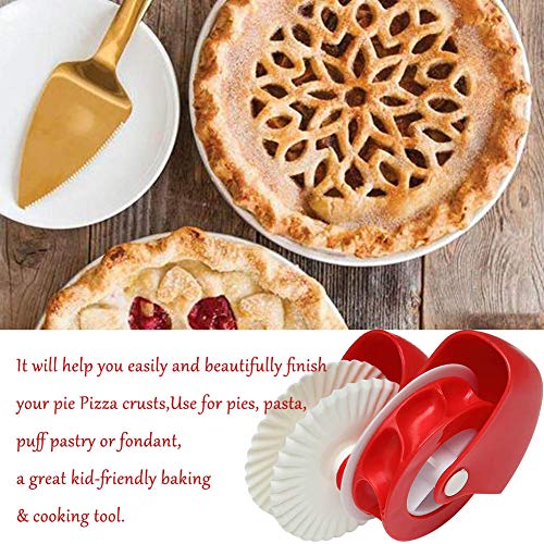 YUESEN Cortador Pizza Pastelería Rueda Pintor Cortador, Rueda de Plástico Rodillo Tarta Decoración Mejor Comedor Ayudante para Base de Tarta Pasta Hojaldre Pastelería Fondant 4PCS