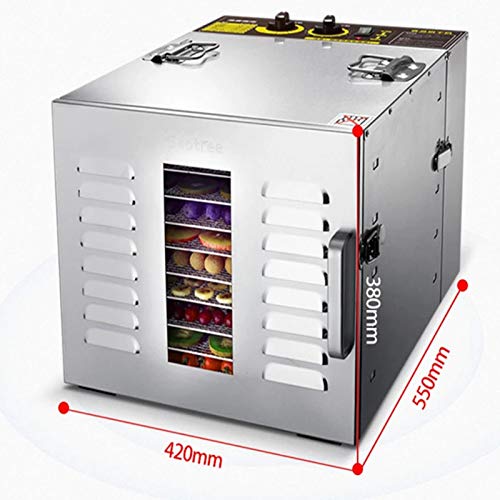 YUYAO 10 Capas eléctrico deshidratador de Alimentos Vegetales de Frutas Patata Pimienta Dulce deshidratación Secado de la Carne del Animal doméstico Aperitivos máquina Secadora