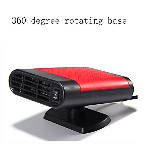 YXCA Heater Pequeño Calefacción del Coche 12V Calentador De Purificación con El Purificador del Desempañador Inicio Alquiler Calentador Eléctrico,Rojo