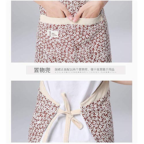 YXDZ Moda Delantal Masculino Y Femenino, Adulto, Bata De Cocina, Cocina, Ropa Protectora, Cocina, Cafetería, Floristería, Tienda De Mascotas, Camarero, Cintura, Azul, Floral