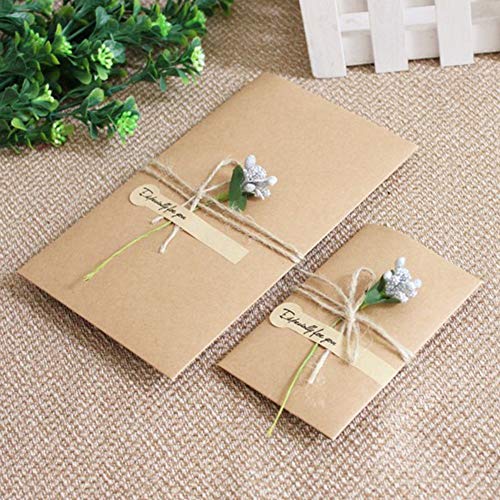 yyuezhi 50 Piezas Retro Kraft Papel Bolsa Cucuruchos de Papel Kraft Cono de Arroz Retro Kraft Papel Cajas de Regalo de Boda Papel de Regalo Para Boda Bautizo Cumpleaños Navidad Con Pegatinas（Marrón）