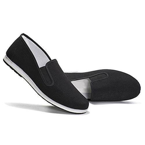 Zapatillas de Estilo Chino Kung Fu Artes Marciales Zapatos Tai Chi Suela de Goma Unisex Negro Tamaño EU 35