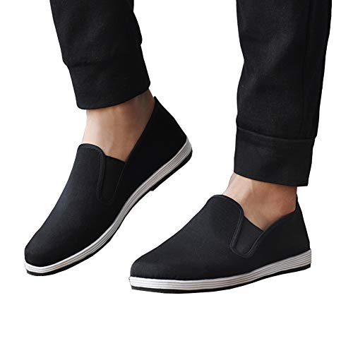 Zapatillas de Estilo Chino Kung Fu Artes Marciales Zapatos Tai Chi Suela de Goma Unisex Negro Tamaño EU 35