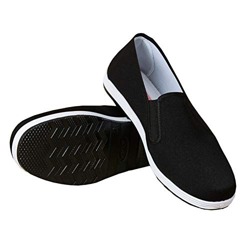 Zapatillas de Estilo Chino Kung Fu Artes Marciales Zapatos Tai Chi Suela de Goma Unisex Negro Tamaño EU 35