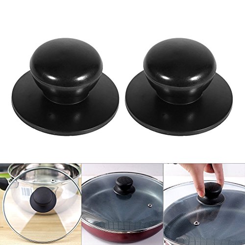 Zerodis -Tapas de Repuesto para Cacerola de Cocina, Color Negro, Tapa para Cacerola (4pcs)