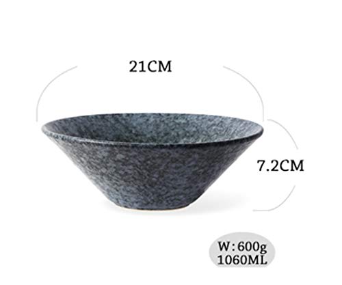 ZGQA-AOC Vintage de Color tazón Hormigonera ensaladera tazón de Sopa de cerámica Gruesa del Estilo del hogar Creativo nórdica
