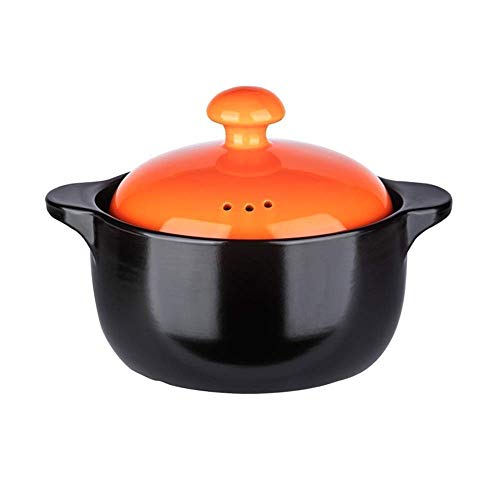 Zixin Horno holandés, Gas cerámicos de Uso doméstico cazuela for Alta Temperatura Gachas Sopa de Arcilla crisol de la Sopa Pot