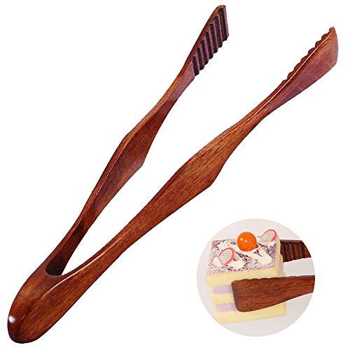 Ziyero Clip Comida de Madera Natural Pinzas Multiusos de Cocina de Madera Herramientas Pinza de Tostadas Duradero, Ecológico, Adecuado para Cocina, Camping, Parrilla, Buffet, Restaurante Etc(Marrón)