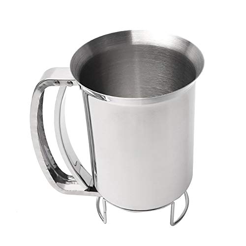 Ziyero Utensilios de cocina embudo de masa Embudo De Masa De Acero Inoxidable dispensador masa reposteria Adecuado para cocinas domésticas modernas, pastelerías,panaderías, tiendas de jugos,etc（Plata）