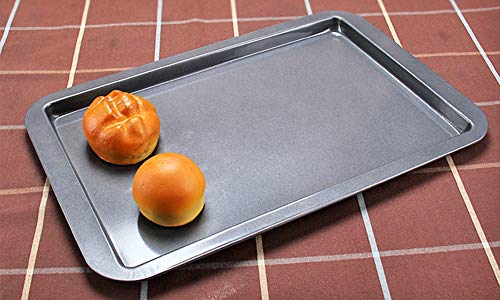 ZJH Bandeja de Horno, Grande Antiadherente Bandeja de Horno Rectangular 43.5cm * 29.5cm Ancho-Sided Bandeja del Horno Bandeja de Horno Turrón de Hogares