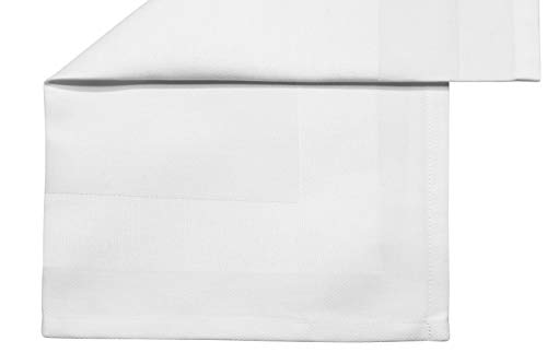 ZOLLNER 6 servilletas de Tela Blancas, 100% algodón adamascado, 50x50 cm, Orla Satinada, en Otras Medidas