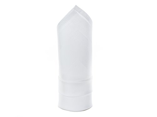 ZOLLNER 6 servilletas de Tela Blancas, 100% algodón adamascado, 50x50 cm, Orla Satinada, en Otras Medidas