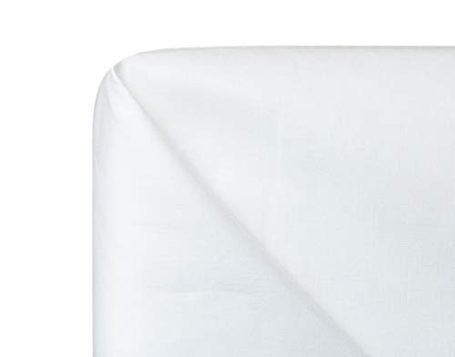 ZOLLNER Sábana Bajera de algodón Blanca, Cama 150, 240x290 cm, Otras Medidas