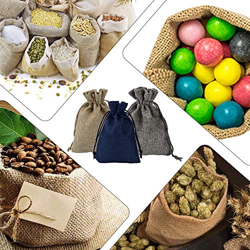 ZoneYan Calendario adviento saquitos, Set de 24 Bolsas de Yute para Rellenar con Calendario de Adviento Casero, 24 Calendario de Adviento -Saquitos de Tela.