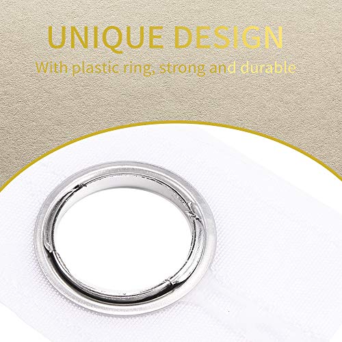 ZONJIE Cinta de cortina con ojales, 40/80 anillos, cinta de coser 5/10 m