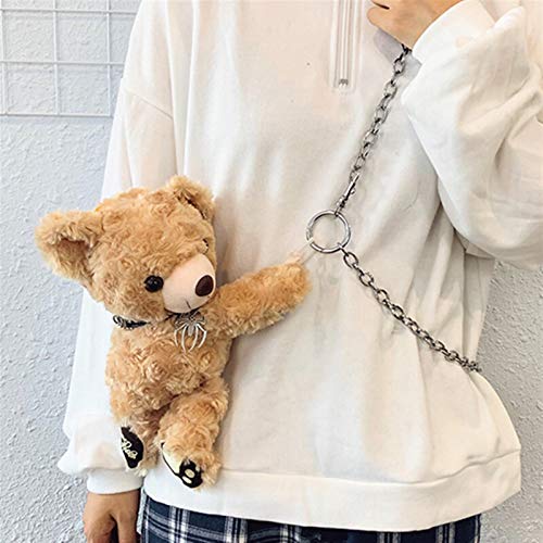 Zzlush Bolsos de Hombro Animales de Peluche de Felpa Mochila Bolsa de Juguetes, Felpa del Oso Lindo de Crossbody del Chica Cusual de Piel Bolsas de Hombro Manera de Las Mujeres de la Cadena del Bolso
