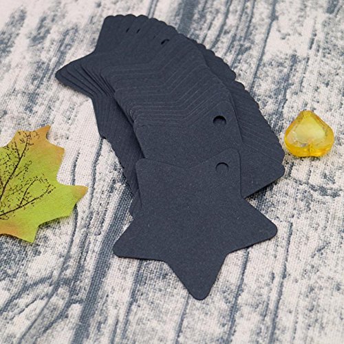 100 etiquetas de papel kraft para regalo con forma de estrella con 30,5 metros de cuerda de yute natural, idea para regalos de boda, de cumpleaños, etiquetas de precios y de equipaje