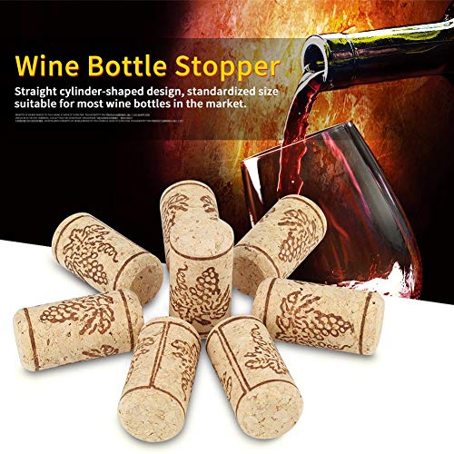100 piezas Tapones de corcho para botellas de vino para manualidades, decoración y pasatiempos/tapones de botella de corcho natural/corchos de vino/corcho (21 * 40mm)