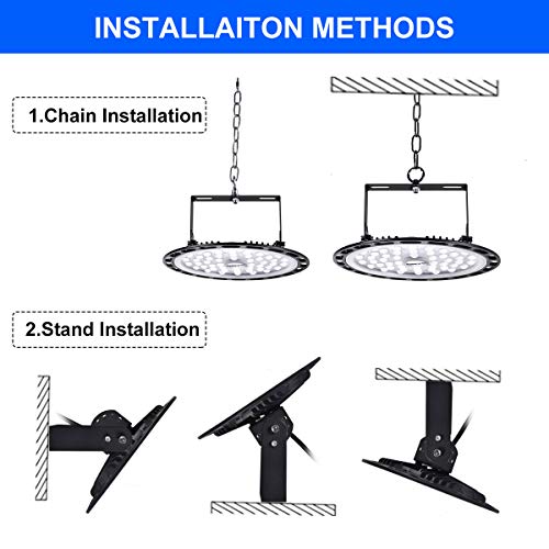 100W UFO LED Lámpara Alta Bahía Impermeable IP65 Industrial LED Iluminación Comercial Luces para Fábrica, Aeropuerto, Centro Comercial y Depósito