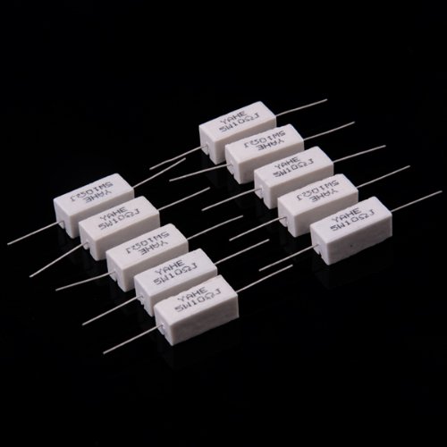 10pcs 5w 10 Ohmios Resistencias Potencia de Cerámica