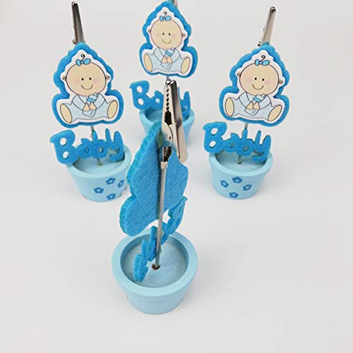 12 Piezas, Pinza madera bautizo de niño, Ideal para Comunión,Bautizo,Boda,Recuerdos,Cumpleaños,Fiesta,Viaje,Invitadas-Baby