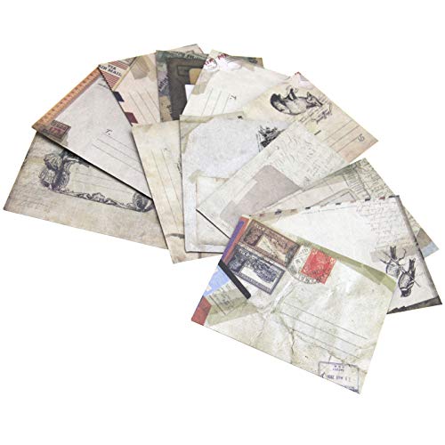 12 sobres de papel kraft vintage para tarjetas, etiquetas, regalo, 9,7 cm x 7,5 cm