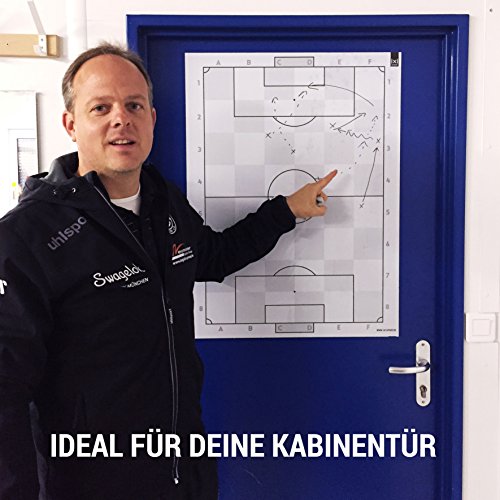 1x1SPORT - Folios de pizarra táctica para fútbol, Classic weiß