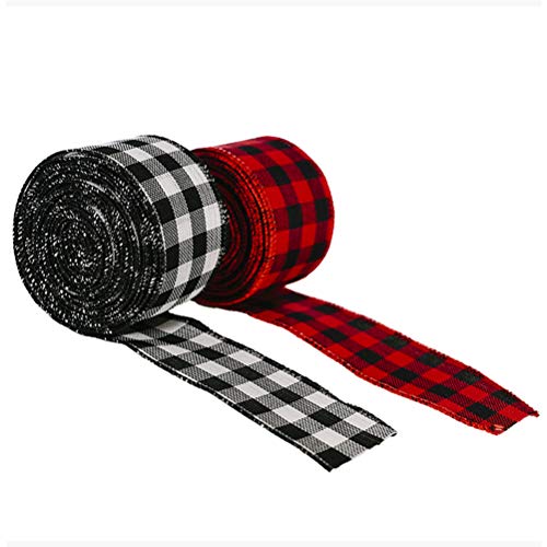 2 cintas de Navidad y adornos DIY decoraciones de árbol de Navidad personalizadas doble cara satén poliéster cinta rollos
