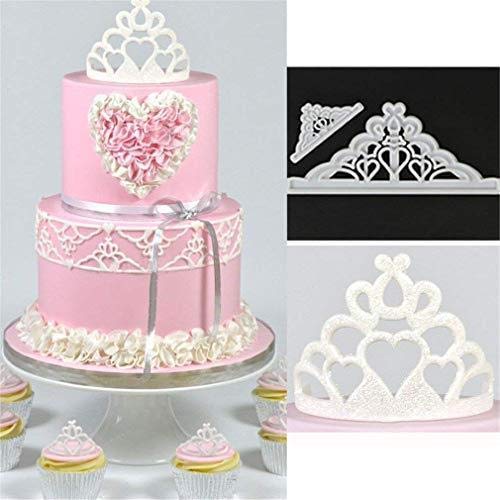 2 Stã ¼ Ck plástico DIY Corona Moldes para Galletas Cortadores Muffin Chocolate Forma Decoración para Tartas Fondant Tarta Decoración Hornear luxes