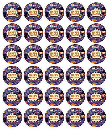 30 obleas comestibles para cupcakes de Halloween y niños