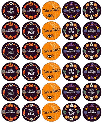 30 obleas comestibles para cupcakes de Halloween y niños