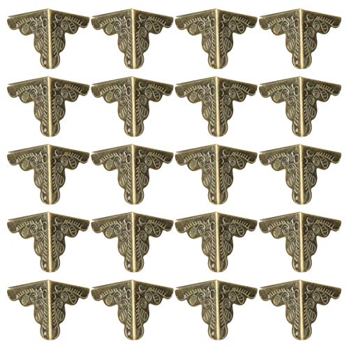 30 piezas 25 mm aleación de muebles estilo antiguo decorativo de caja en forma de triángulo y protectores de almohadillas de ajuste a escritorio fundas