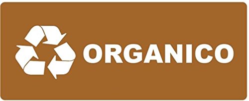3000 placa targhe Cartel Adhesivo Pegatinas reciclaje orgánico basura compostables (adhesivo 55 x 85 mm)