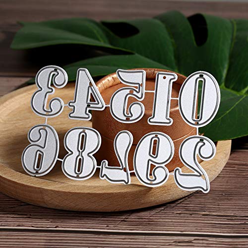 36 Piezas Plantilla de Corte Conjunto de Letras Grandes+números Troqueles de Metal Alfabeto Grande Plata para Cutting Dies Bricolaje Álbum Recortes, Tarjetas de Papel Decoración del Libro Recuerdos