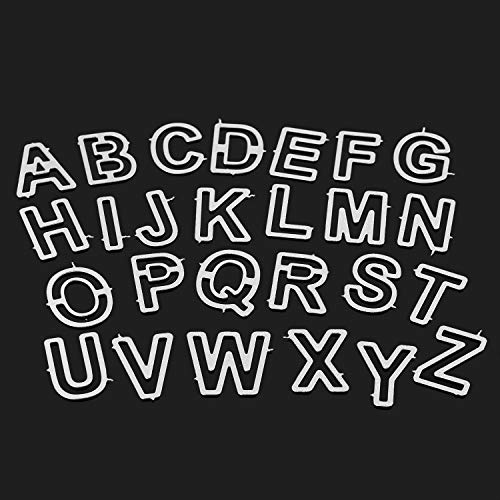 36 Piezas Plantilla de Corte Conjunto de Letras Grandes+números Troqueles de Metal Alfabeto Grande Plata para Cutting Dies Bricolaje Álbum Recortes, Tarjetas de Papel Decoración del Libro Recuerdos