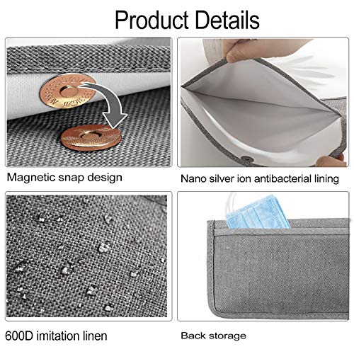 3pcs Boca Cubierta de Cara Bolsa Portátil a Prueba de Polvo Cubierta de Cara Contenedor de Almacenamiento Organizador Lavable Bolsa de Almacenamiento para Oficina de Viajes Al Aire Libre Hogar