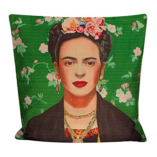 4 Fundas de Cojín de Alta Definición Estilo Vintage con Diseño de Pintora mexicanapara Decoración del hogar ...