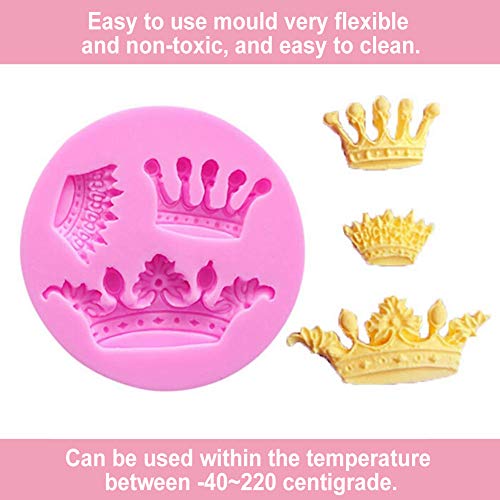 4 moldes de silicona para fondant, decoración de pasteles, chocolate, pasteles, decoración de galletas, joyas, arcilla, resina epoxi, proyectos de manualidades