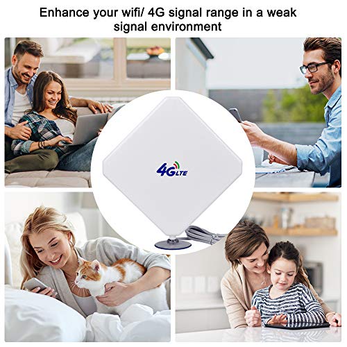4G Antena SMA 35dBi Dual Mimo Antena de Amplificador de Señal de Alta Ganancia Antenna Exterior de Alto Rendimientode 4G 3G LTE para Enrutador Móvil para Huawei E398 /E3276 /E392