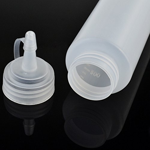 5 paquetes de botellas flexibles Rbenxia, dispensadores de plástico, de 236 ml, con tapones, para ketchup, mostaza, mayonesa, aliños, aceite de oliva, salsa barbacoa