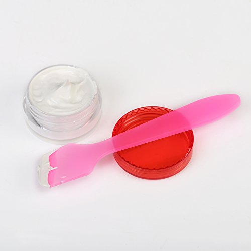 54pcs de Envases cosméticos de LANMOK con 3pcs raspador de colores varios, plástico, portátil para llenar Productos de cuidado de la piel, cosmético