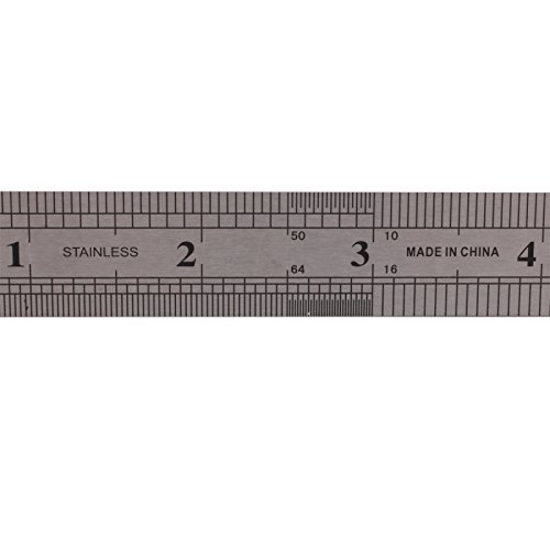 5x Regla de Acero Inoxidable 15cm ( Doble cara )