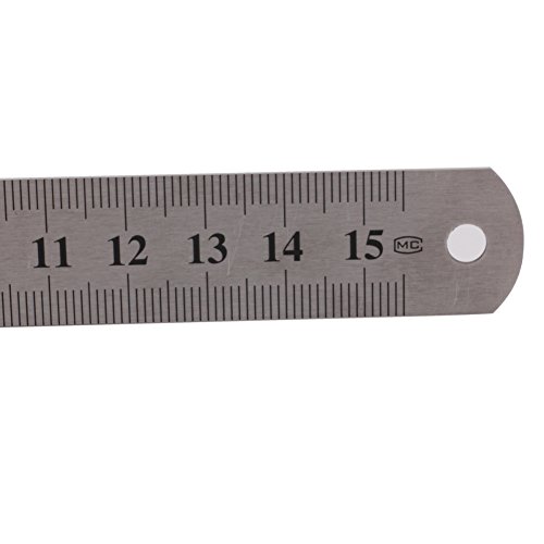 5x Regla de Acero Inoxidable 15cm ( Doble cara )